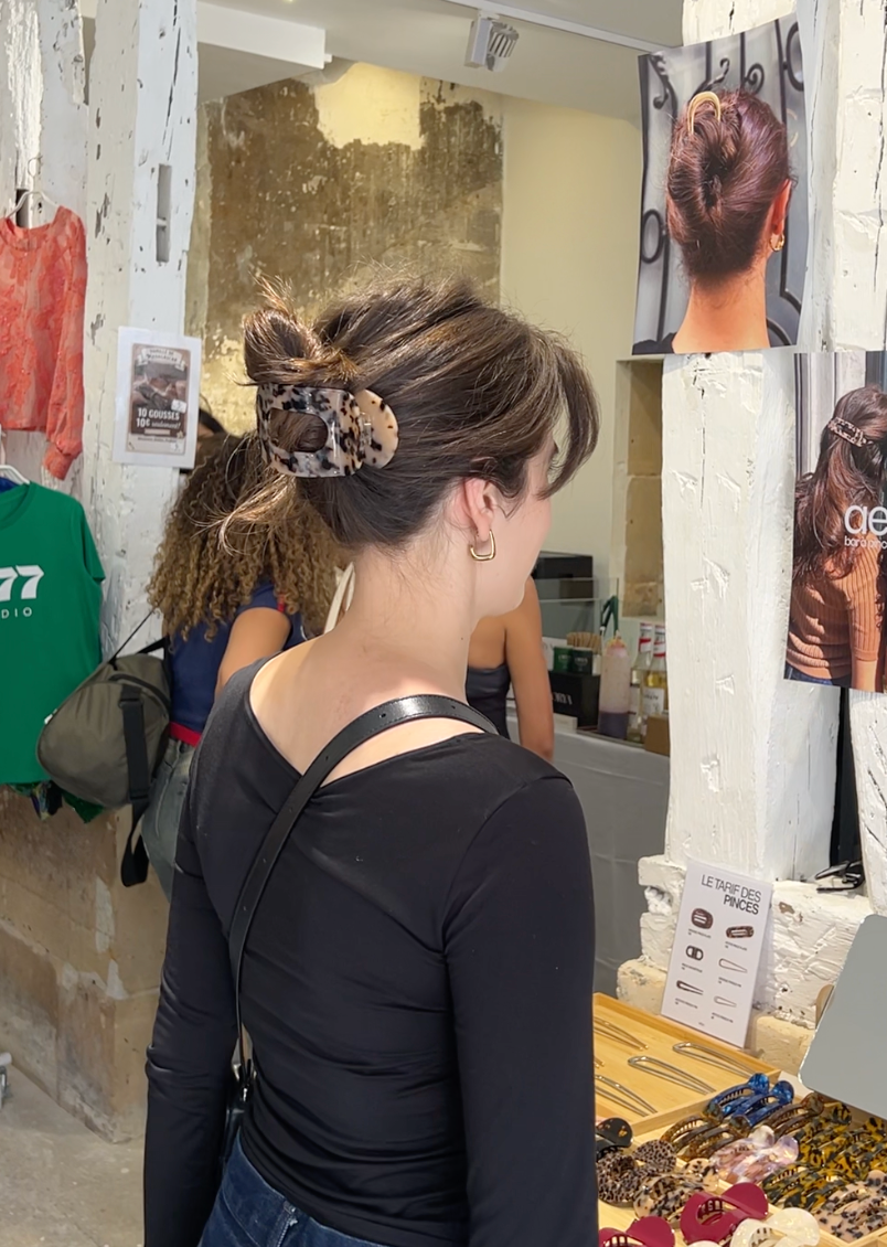 Coiffure avec une pince AELYS