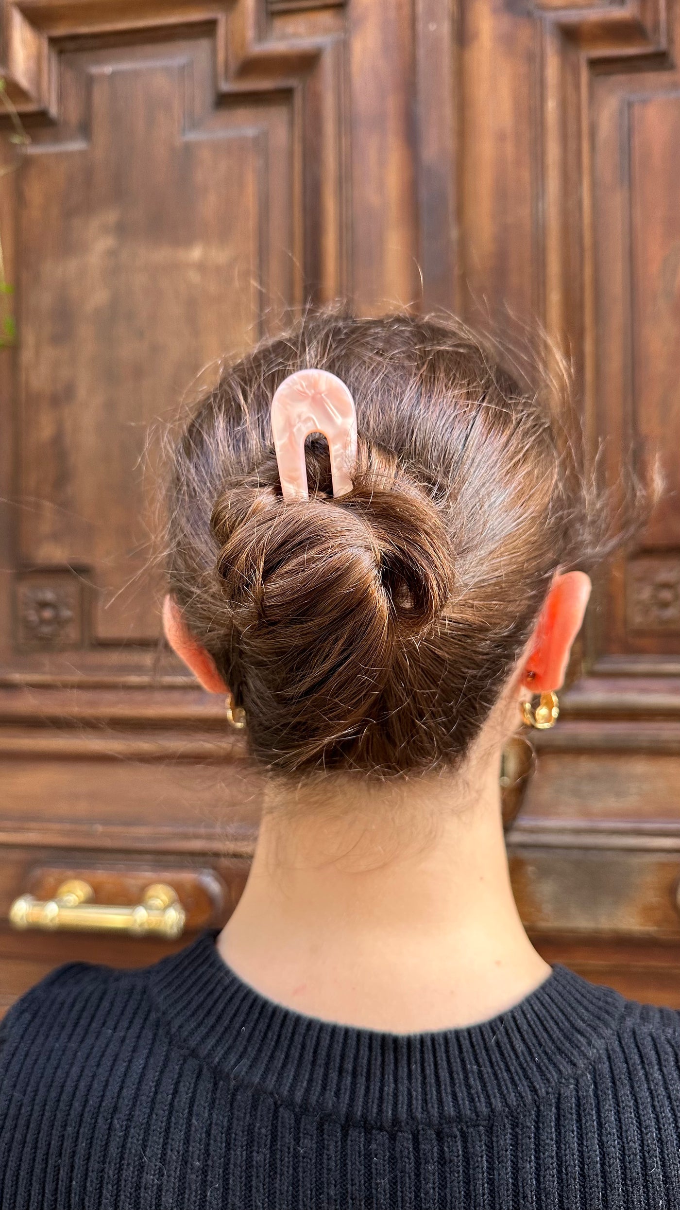 Acetate French Pin - Rose