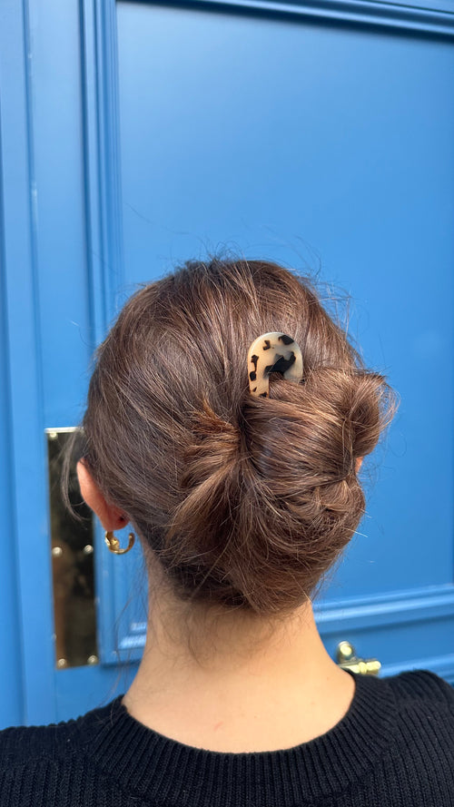 Acetate French Pin - Beige